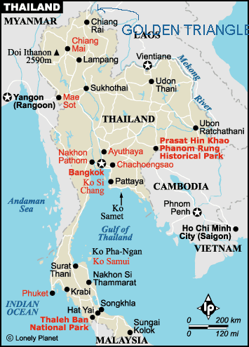 Lonely Planet - Thailand Map